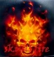 skulls fire